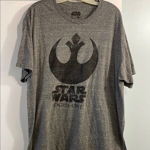 Star Wars Rogue One Gray T-Shirt Size 2X Super Soft Poly/Cotton  Short Sleeves